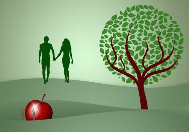 Adem ve Havva siluet