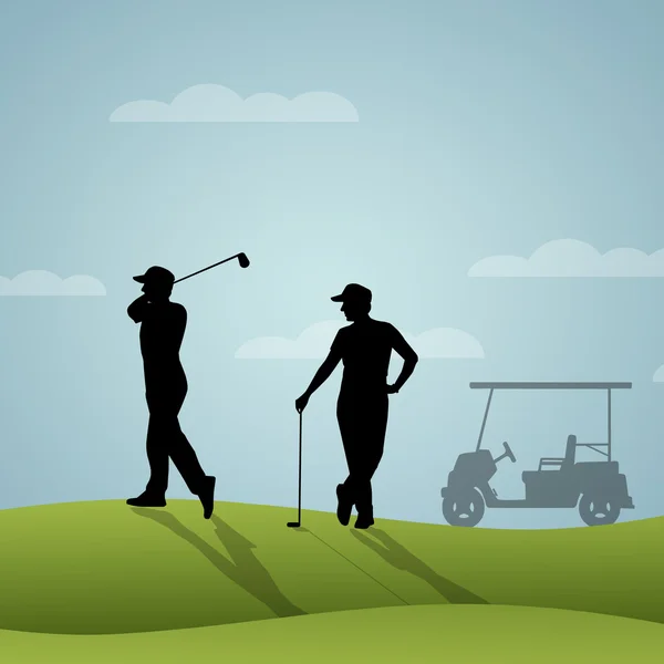 Pessoas que jogam golfe — Fotografia de Stock