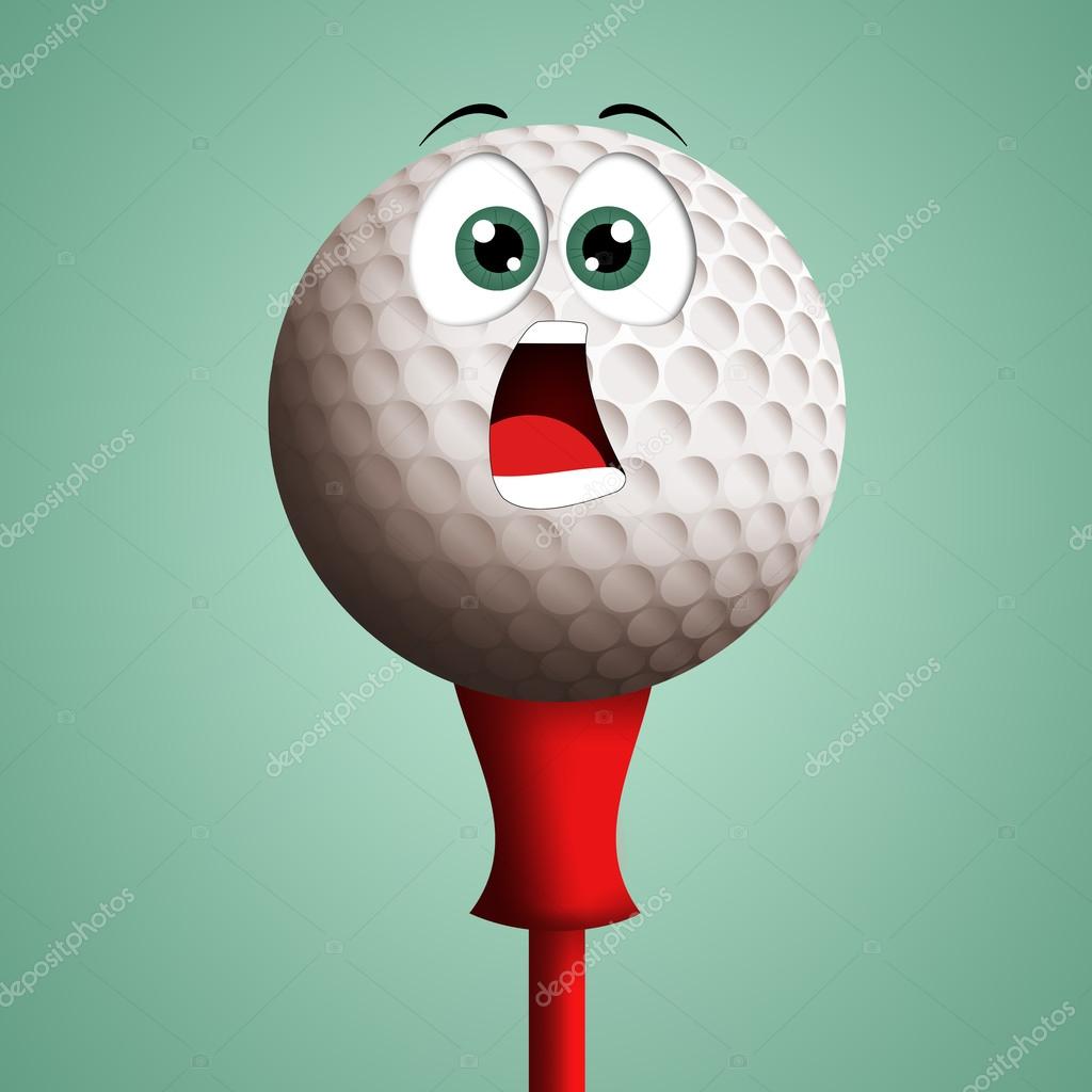 Pictures funny golf ball Funny golf ball — Stock Photo © sognolucido