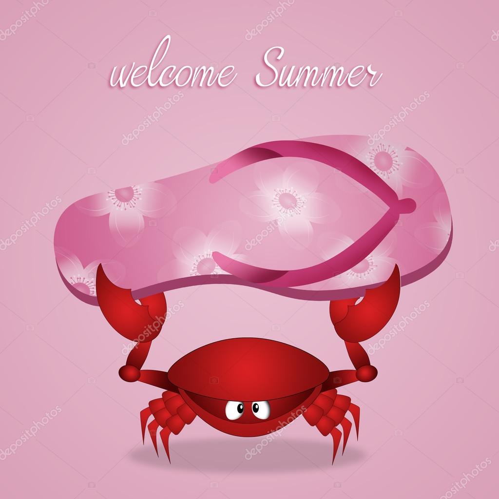 Faites des phrases ! - Page 5 Depositphotos_106991202-stock-photo-funny-crab-with-flip-flops