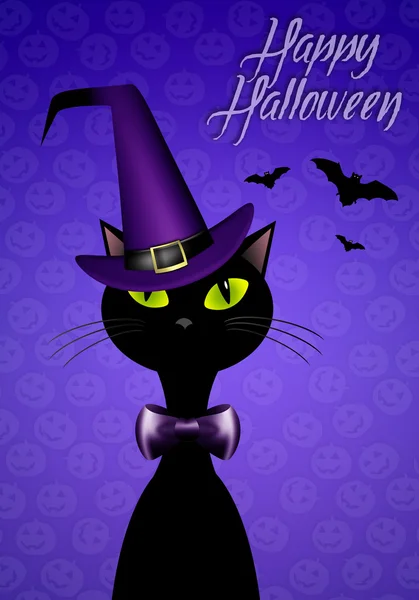 Black cat for Happy Halloween — Stock Photo, Image