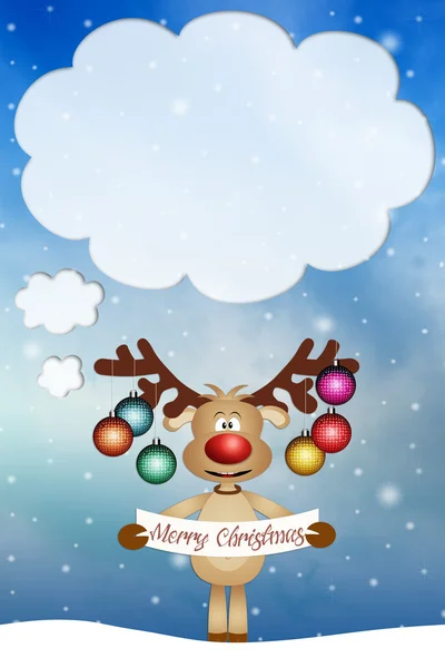Funny reindeer for Christmas — Stock Photo, Image