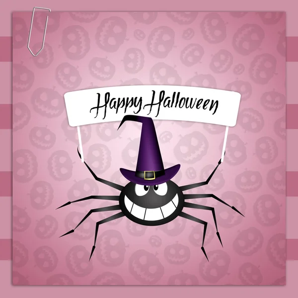 Spindel för happy halloween — 图库照片