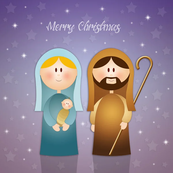 Virgin Mary and Joseph in Christmas — Stock Photo, Image