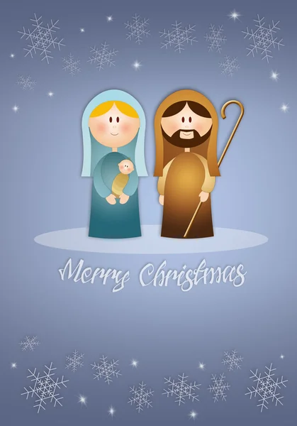 Virgin Mary and Joseph in Christmas — Stock Photo, Image