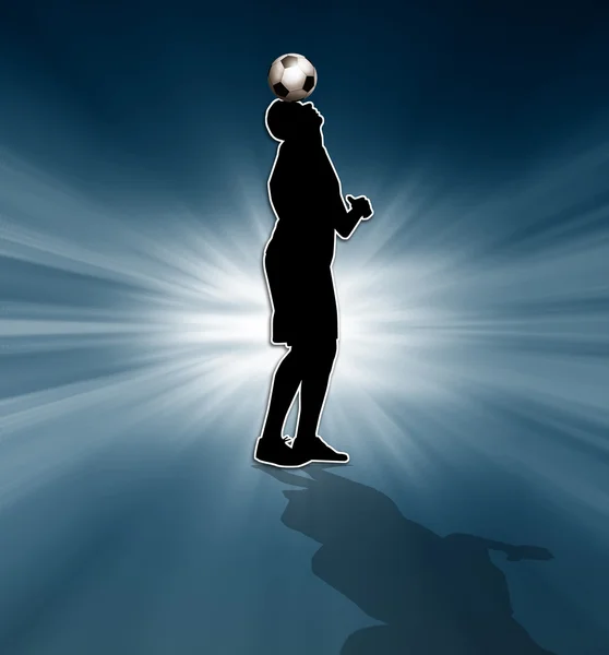 Soccer player silhouette — Stock Photo, Image