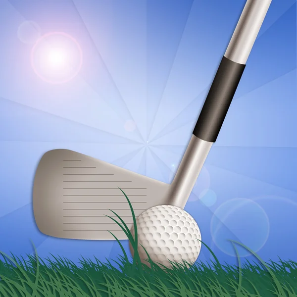 Golf klub labdával — Stock Fotó