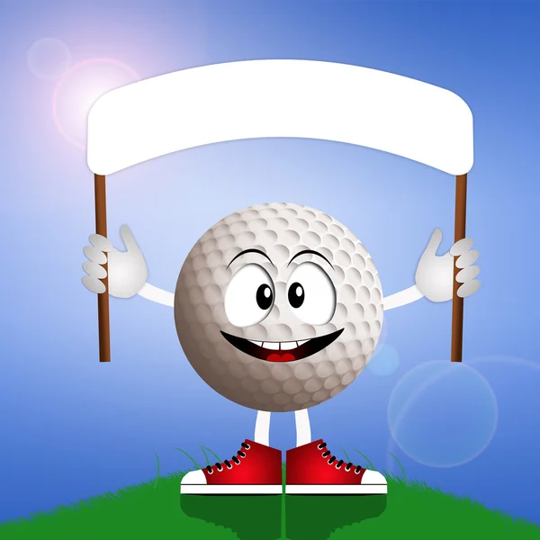 Funny golf ball — Stock Photo, Image