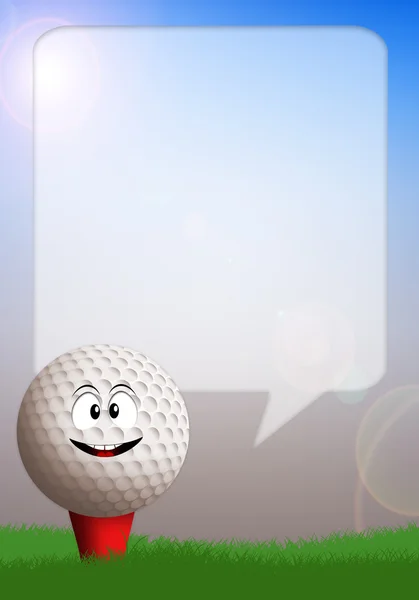 Boule de golf drôle — Photo