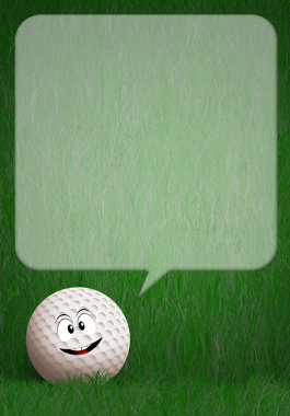 komik golf topu yeşil