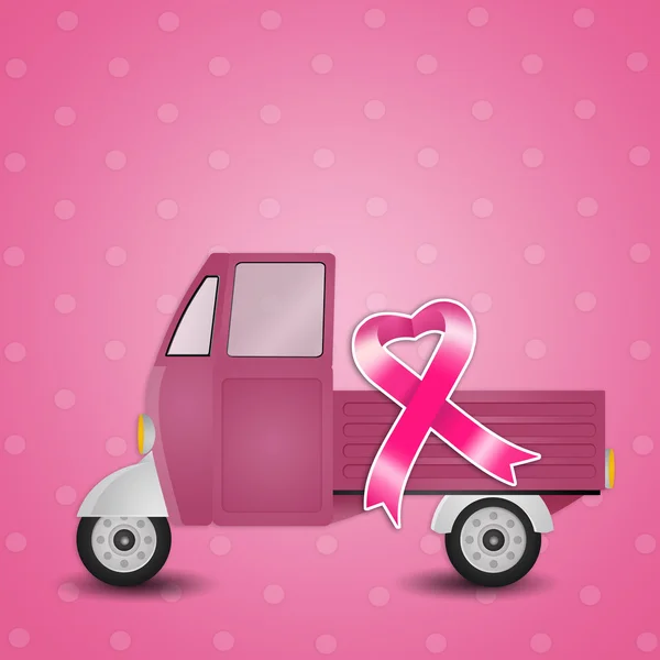 Ruban rose pour la prévention du cancer du sein — Photo