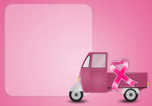 Ροζ κορδέλα για την πρόληψη του καρκίνου του μαστού — Φωτογραφία Αρχείου
