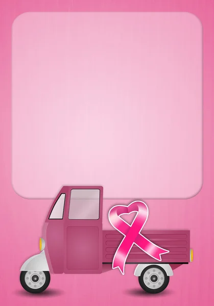 Pink ribbon for Breast cancer prevention — Stock Photo, Image
