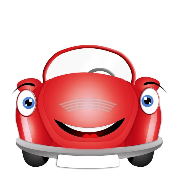 Funny red car — Stock Photo, Image