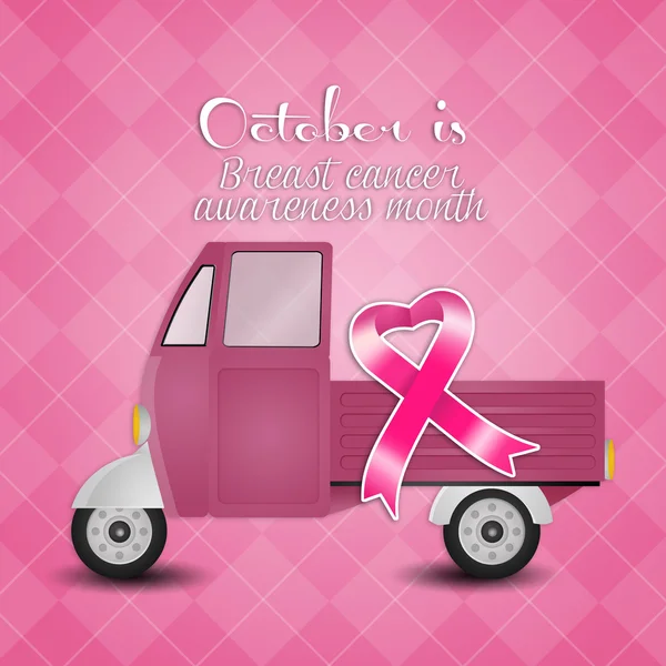 Pink Ribbon For Breast Cancer Prevention — Stock Photo, Image