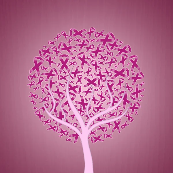 Растение с розовой лентой — стоковое фото