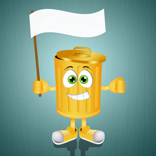 Funny garbage bin for recycle — Stock Photo © sognolucido 56124137