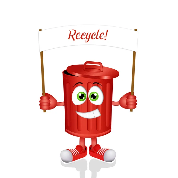 Legrační popelnici pro recyklaci — Stock fotografie