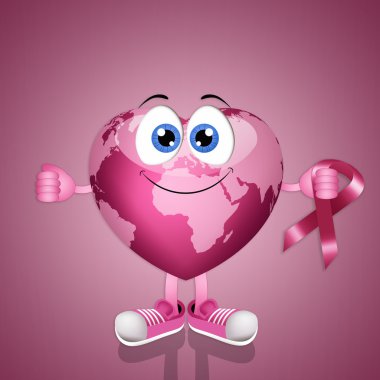 Pembe farkındalık şerit pembe dünya