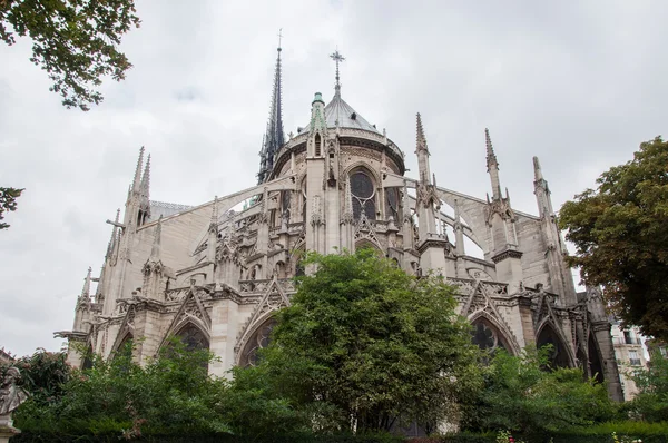 Pohled na katedrálu Notre Dame v Paříži — Stock fotografie