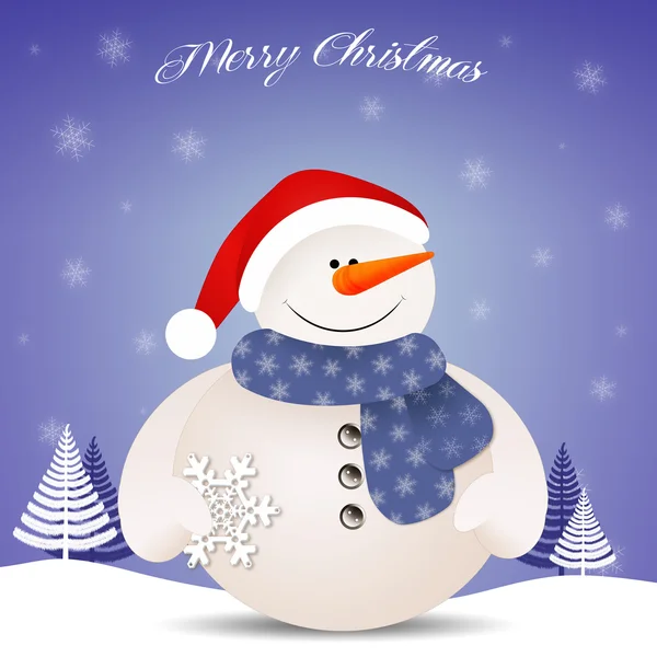 Funny snowman at Christmas — Stock Photo, Image