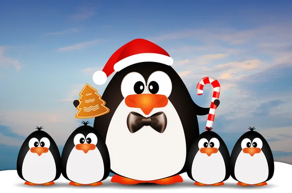 Penguins family — Stock Photo, Image