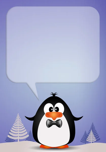 Pinguïn met comic — Stockfoto