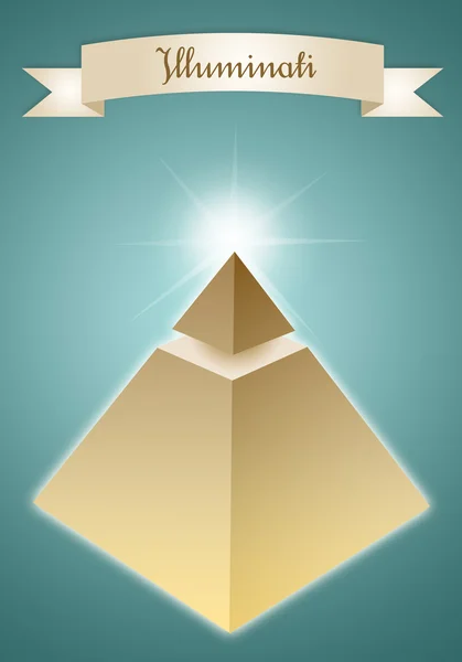 Piramide van verlichte groep — Stockfoto