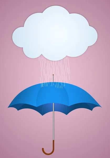 Nuvole e ombrello per i giorni di pioggia — Foto Stock