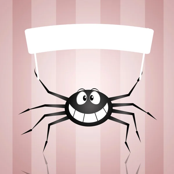 Смішний павук зі знаком — стокове фото