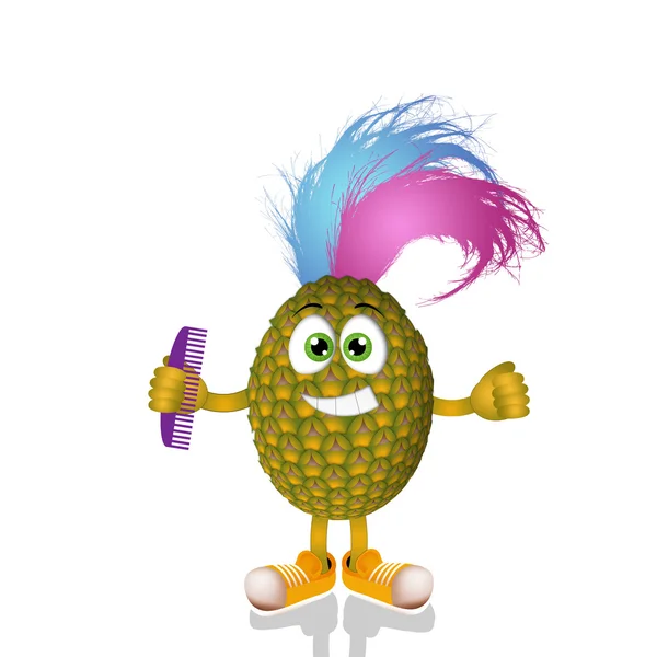 Zabawny ananas punk — Zdjęcie stockowe