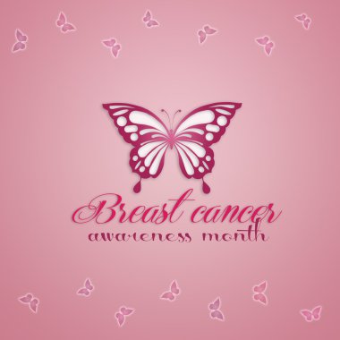 Meme kanseri için pembe kelebek