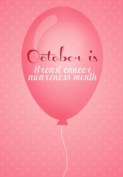Pink balloon for breast cancer — Stock Photo, Image
