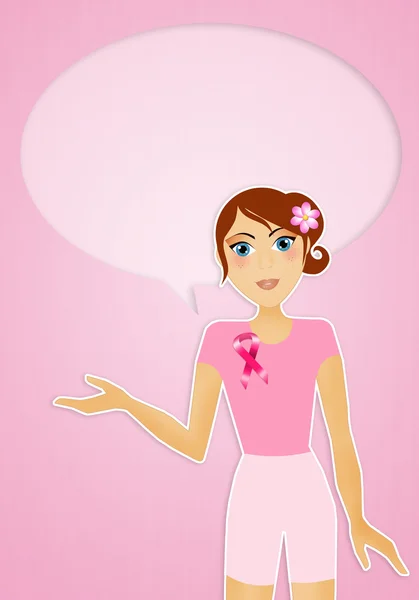Woman for Breast cancer  prevention — Stock Photo, Image