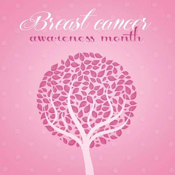 Rosa Baum für Brustkrebs — Stockfoto