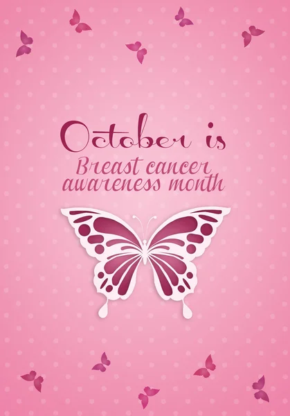 Pink butterfly for breast cancer — Stock Photo, Image