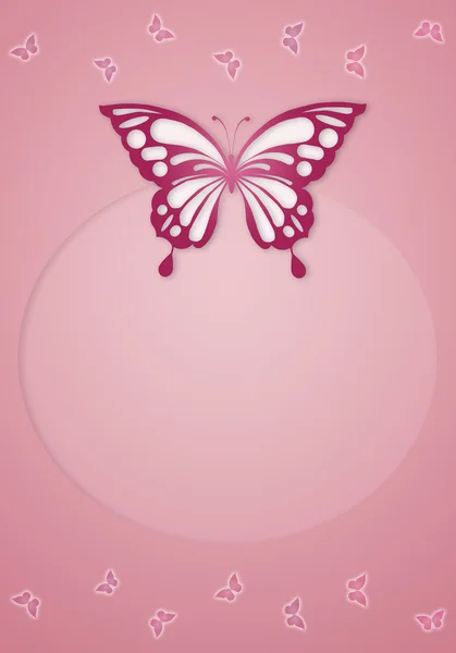 粉色蝴蝶背景 — 图库照片
