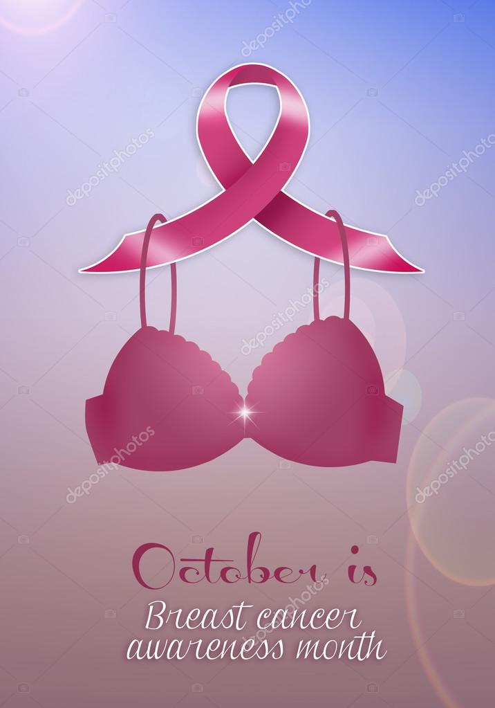 Premium Photo  Breast cancer awareness ribbon white and red bra gerberas  with pink ribbon tape lying on female bra on backgrounds breast cancer  awareness and october pink day world cancer day