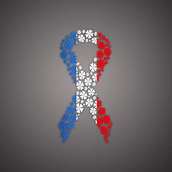 Bewustzijn lint met vlag van Frankrijk — Stockfoto