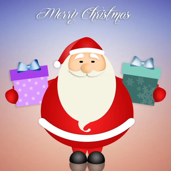 Santa Claus with gifts for Christmas — Stock Photo, Image