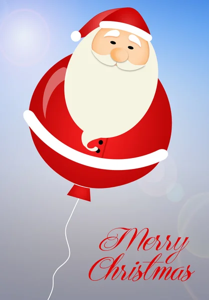 Santa Claus ballong i himlen — Stockfoto