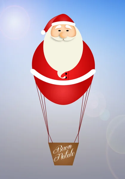 Papai Noel balão no céu — Fotografia de Stock