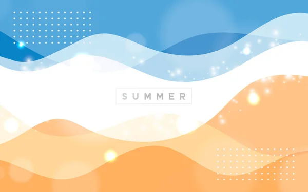 Abstrakte Sommer Hintergrund Wellige Farbe — Stockvektor