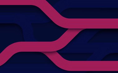 Çizgiler ve dalga desenli soyut mavi ve pembe arkaplan