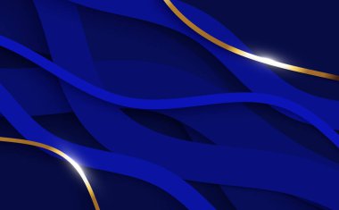 Pürüzsüz akış çizgileri ve ışık tasarımı olan soyut mavi dalga arkaplanı