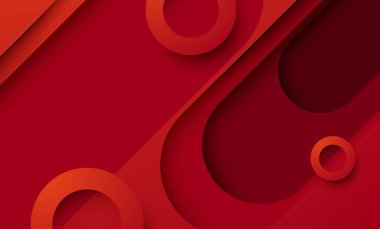 Pürüzsüz Dalgalar ve Dairesel Desenlerle Kırmızı Soyut Arkaplan