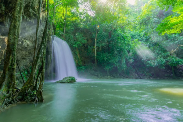 Erawan waterfall at Kanchanaburi in Thailand