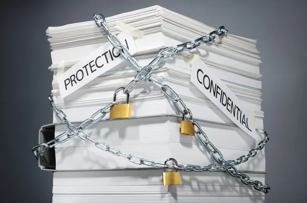 Data security. Protected documents. Confidential information. — Stock Photo, Image