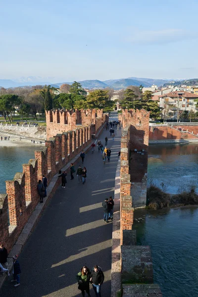 Castelvecchio Bridge (Ponte Scaligero) — Stock Photo, Image