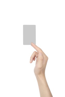 eli boş bir kart tut